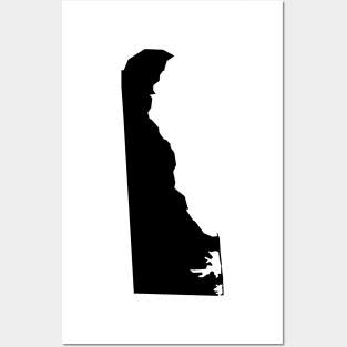 Delaware map in black Posters and Art